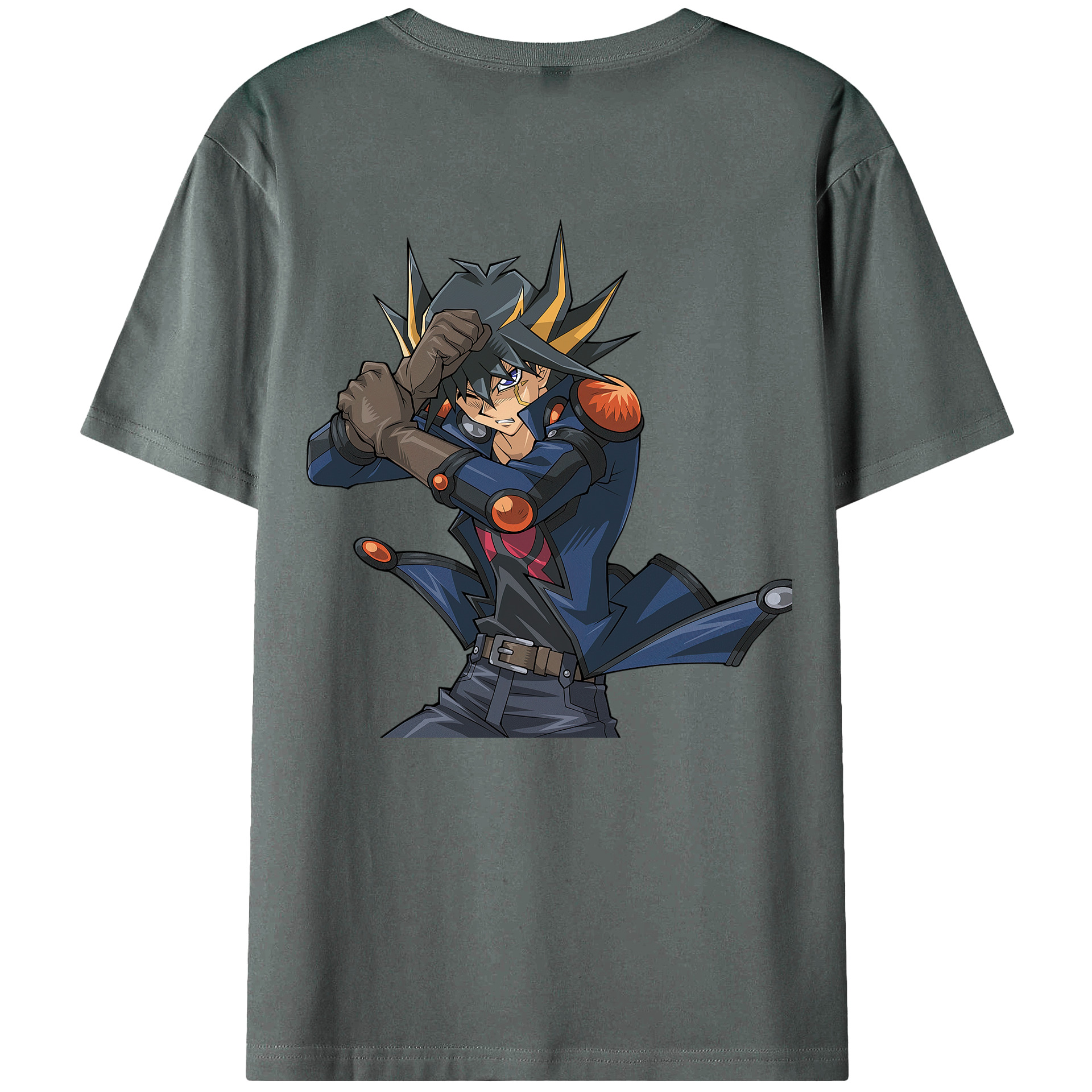 （画像用） 遊☆戯☆王 Yu-Gi-Oh! 綿100％ メンズ半袖Tシャツ（バックプリント） 通気性